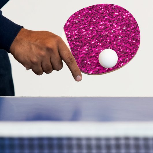 Heet roze glinsterende nepgloeilamp tafeltennisbatje (Insitu)