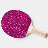 Heet roze glinsterende nepgloeilamp tafeltennisbatje (Zijkant)