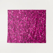 Heet roze glinsterende nepgloeilamp wandkleed (Voorkant (horizontaal))