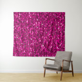 Heet roze glinsterende nepgloeilamp wandkleed (In Situ (horizontaal))