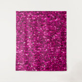 Heet roze glinsterende nepgloeilamp wandkleed (Voorkant)