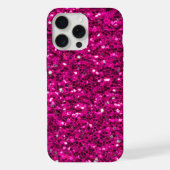 Heet roze glinsterende nepschitter iPhone hoesje (Achterkant)
