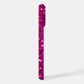 Heet roze glinsterende nepschitter iPhone hoesje (Rechterkant)