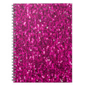Heet roze glinsterende nepschittering notitieboek (Voorkant)