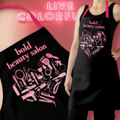 Heet Roze Glitter Beauty Salon Hart Stylist Schort