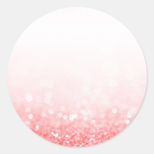 Heet Roze Glitter Custom Trendy Ronde Sticker (Voorkant)