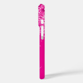 Heet Roze Glitter Druppels Glam Handtekening Case-Mate iPhone Case (Achterkant / Links)