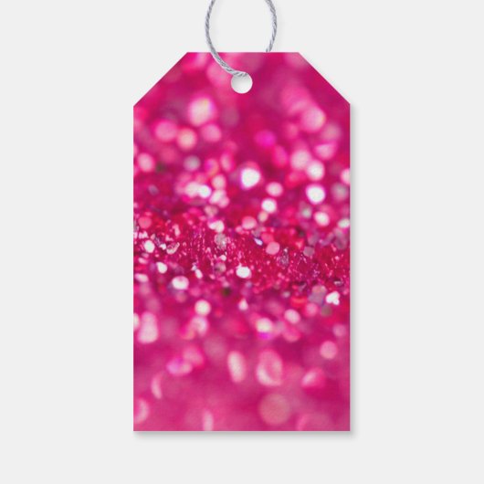 Heet Roze Glitter Glam Sweet 16 Verjaardag Cadeaulabel (Achterkant)