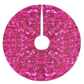 Heet roze glitter Kerstmis boom rok Kerstboom Rok (Voorkant)