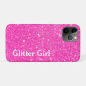 Heet Roze Glitter Meisje Laat Je Glamour Schittere Case-Mate iPhone Case (Achterkant (horizontaal))