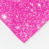 Heet Roze Glitter Meisje Laat Je Glamour Vlamen Fleece Deken (Hoek)