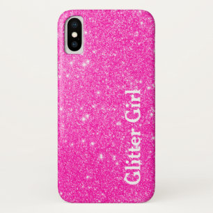 Heet Roze Glitter Meisje Laat Je Glamour Vonken Case-Mate iPhone Case