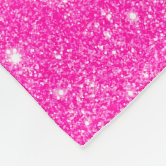 Heet Roze Glitter Meisje Show Uw Glamours Sparkle Fleece Deken (Hoek)