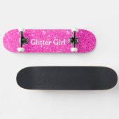 Heet Roze Glitter Meisje Show Uw Glamours Sparkle Persoonlijk Skateboard (Horizontaal)