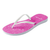 Heet Roze Glitter Meisje Show Uw Glamours Sparkle Teenslippers (Schuin)