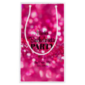 Heet Roze Glitter Modern Glam Bachelorette Party Klein Cadeauzakje (Voorkant)