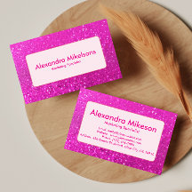 Heet Roze Glitter Moderne Branding