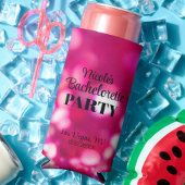 Heet Roze Glitter Moderne Glam Bachelorette Feest Seltzer Blikjeskoeler