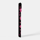 Heet Roze Glitter Strikken & Stippen Chic  iPhone 15 Case (Rechterkant)