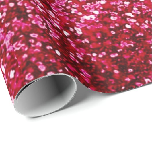 Heet Roze Glitter Verpakkingsdocument Cadeaupapier (Rol Hoek)