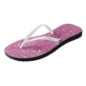 Heet Roze Glitter Vonken Teenslippers (Schuin)