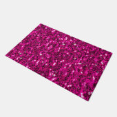 Heet roze glitters namaak glans deurmat (Schuin)