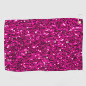 Heet roze glitters namaak glans golfhanddoek (Horizontaal)