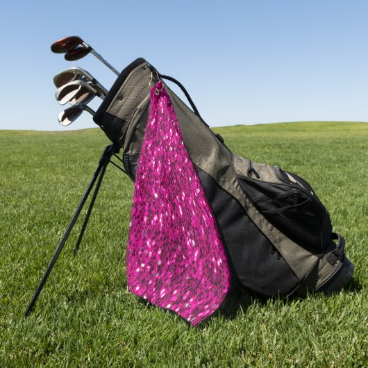 Heet roze glitters namaak glans golfhanddoek (Groen)