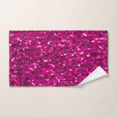 Heet roze glitters namaak glans handdoek (Handdoek)
