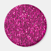 Heet roze glitters namaak glans magneet (Voorkant)
