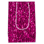 Heet roze glitters namaak glans medium cadeauzakje (Achterkant)