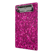 Heet roze glitters namaak glans mini klembord (Angled2)