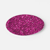Heet roze glitters namaak glans papieren bordje (Gekanteld)