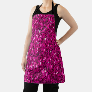 Heet roze glitters namaak glans schort