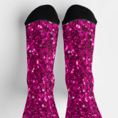 Heet roze glitters namaak glans sokken (Top)
