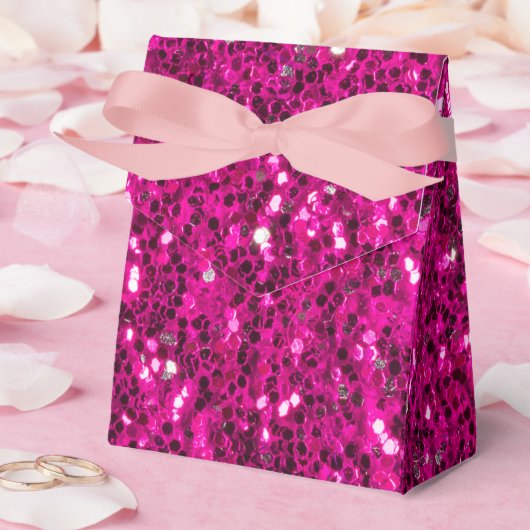 Heet roze glitters namaak glitters bedankdoosjes (Huwelijk)