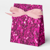 Heet roze glitters namaak glitters bedankdoosjes (Voorkant Zijde)
