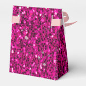 Heet roze glitters namaak glitters bedankdoosjes (Achterkant)
