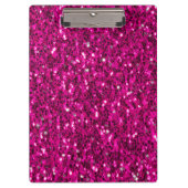 Heet roze glitters namaak glitters klembord (Voorkant)