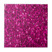 Heet roze glitters namaak glitters tegeltje (Voorkant)