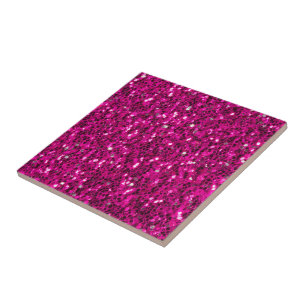 Heet roze glitters namaak glitters tegeltje