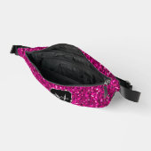 Heet roze glitters nep glitter Maatwerk Monogram Heuptasje (Open)