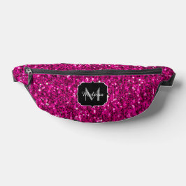 Heet roze glitters nep glitter Maatwerk Monogram Heuptasje