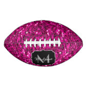 Heet roze glitters nep glitter monogram american football (Voorkant)