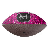 Heet roze glitters nep glitter monogram american football (Gedraaid 270)