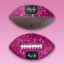 Heet roze glitters nep glitter monogram