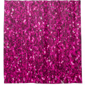 Heet roze glitters nepschittert douchegordijn (Voorkant)