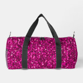 Heet roze glitters nepschitterwerk Custom Monogram Plunjezak (Achterkant)