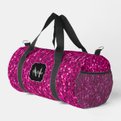 Heet roze glitters nepschitterwerk Custom Monogram Plunjezak (Rechterhoek)
