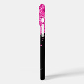 Heet roze glittersuikers zwarte glamour handtekeni Case-Mate iPhone case (Achterkant / Links)